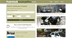 Desktop Screenshot of paintballbookingoffice.com